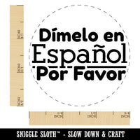 Dimelo en Espanol Por Favor In Spanish Please Teacher Stamp Self-Inking Rubber Stamp for Stamping Ink Stamper