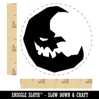 Evil Spooky Moon Haunted Halloween Self-Inking Rubber Stamp for Stamping Ink Stamper Crafting Planners