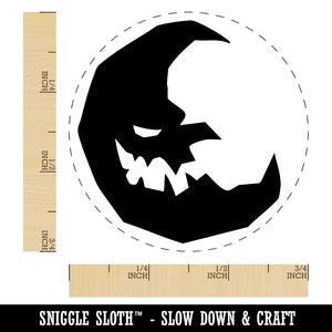 Evil Spooky Moon Haunted Halloween Self-Inking Rubber Stamp for Stamping Ink Stamper Crafting Planners