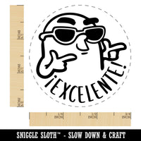 Excelente Spanish Silly Finger Guns and Sunglasses Teacher Stamp Self-Inking Rubber Stamp for Stamping Ink Stamper