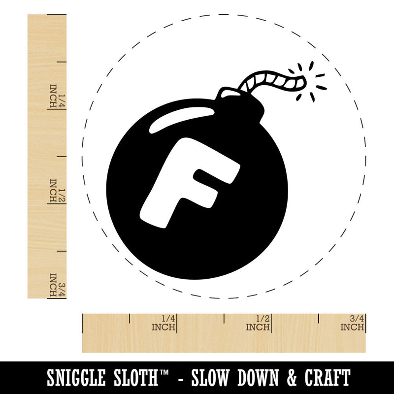 F Bomb Funny Curse Profanity Self-Inking Rubber Stamp for Stamping Ink Stamper Crafting Planners