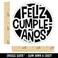 Feliz Cumpleanos Happy Birthday Spanish Celebration Teacher Stamp Self-Inking Rubber Stamp for Stamping Ink Stamper