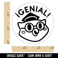 Genial Spanish Brilliant Scholar Owl Bird Teacher Stamp Self-Inking Rubber Stamp for Stamping Ink Stamper