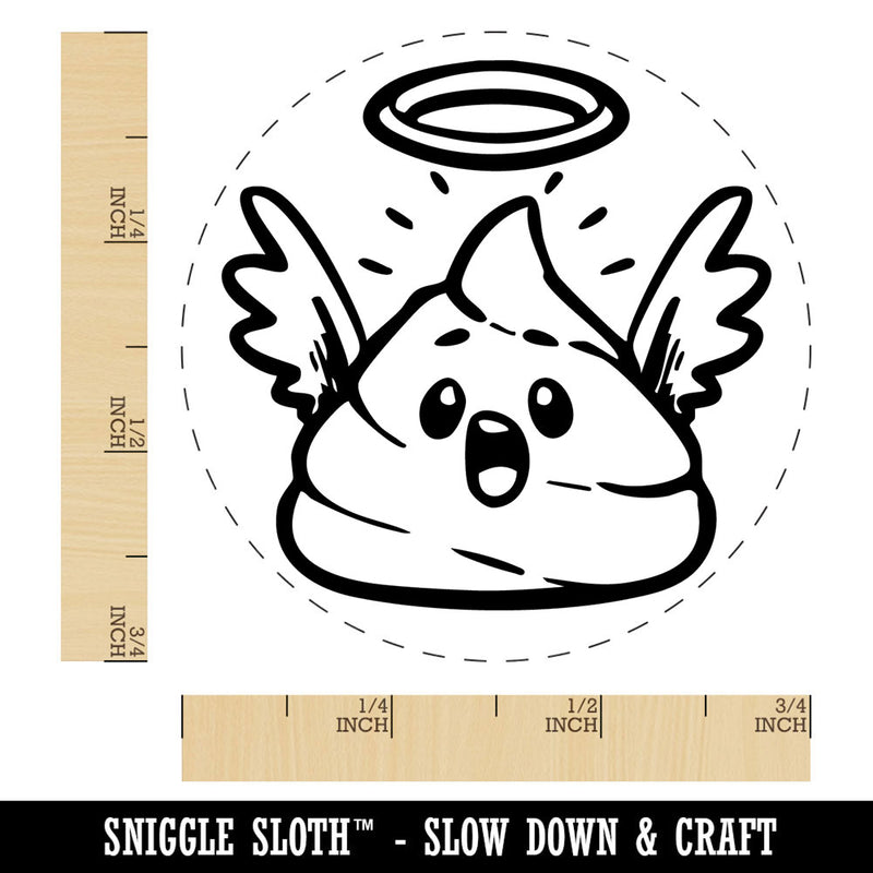 Holy Crap Funny Poop Silly Reaction Angel Halo Self-Inking Rubber Stamp for Stamping Ink Stamper Crafting Planners
