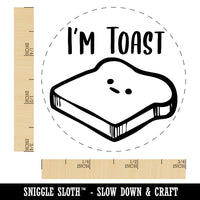 I'm Toast Funny Bread Concerned Self-Inking Rubber Stamp for Stamping Ink Stamper Crafting Planners