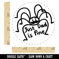 Just Dad Is Fine Daddy Long Legs Cellar Spider Harvestman Self-Inking Rubber Stamp for Stamping Ink Stamper