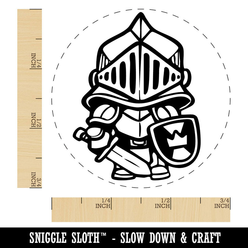 Little Knight Medieval Armor Sword Shield Self-Inking Rubber Stamp for Stamping Ink Stamper Crafting Planners