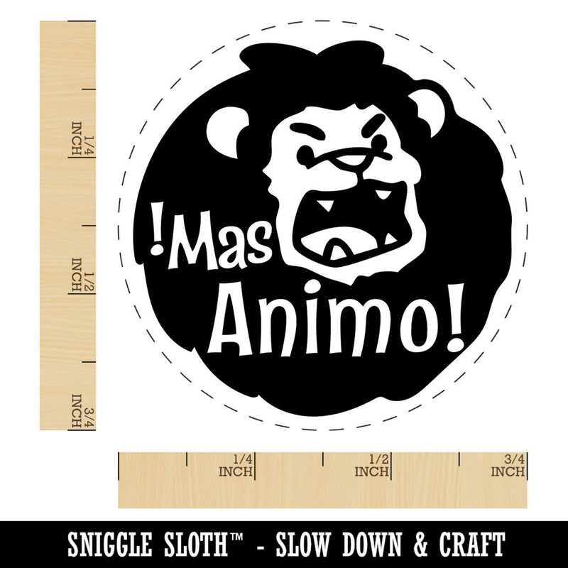 Mas Animo Lion Spanish Encouragement Teacher Stamp Self-Inking Rubber Stamp for Stamping Ink Stamper Crafting Planners