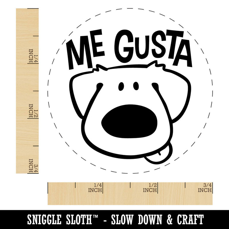 Me Gusta I Like It Spanish Cartoon Dog Teacher Stamp Self-Inking Rubber Stamp for Stamping Ink Stamper Crafting Planners