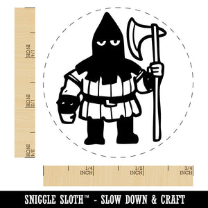 Medieval Executioner with Axe Gallows Self-Inking Rubber Stamp for Stamping Ink Stamper Crafting Planners