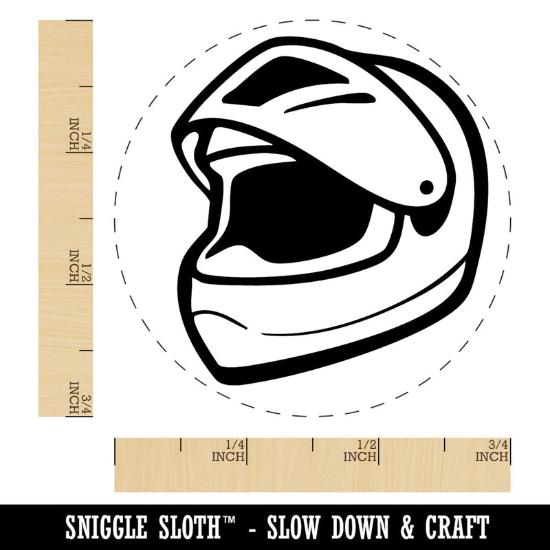 Motorcycle Helmet With Visor Protection Self-Inking Rubber Stamp for Stamping Ink Stamper Crafting Planners