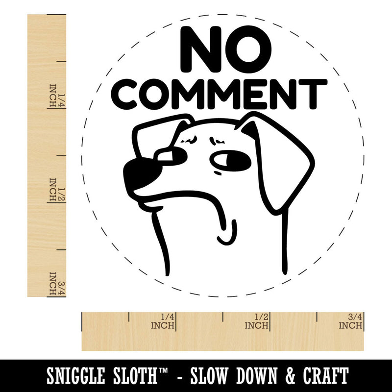 No Comment Bombastic Side Eye Dog Self-Inking Rubber Stamp for Stamping Ink Stamper Crafting Planners