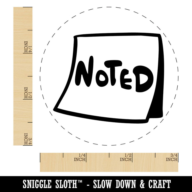 Noted Sticky Note Post Paper Notice Self-Inking Rubber Stamp for Stamping Ink Stamper Crafting Planners