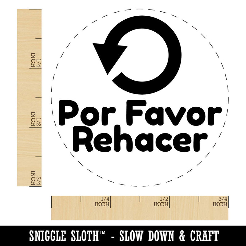Por Favor Rehacer Please Redo Spanish Teacher Stamp Self-Inking Rubber Stamp for Stamping Ink Stamper Crafting Planners
