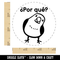 Por Que Why Spanish Question Bird Finch Teacher Stamp Self-Inking Rubber Stamp for Stamping Ink Stamper