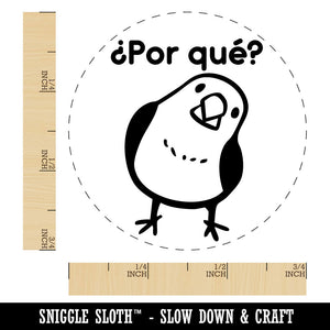 Por Que Why Spanish Question Bird Finch Teacher Stamp Self-Inking Rubber Stamp for Stamping Ink Stamper