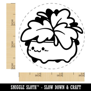 Potted Plant Creature Cute Kawaii Gardening Self-Inking Rubber Stamp for Stamping Ink Stamper Crafting Planners