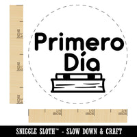 Primero Dia Spanish First Day School Teacher Stamp Self-Inking Rubber Stamp for Stamping Ink Stamper Crafting Planners