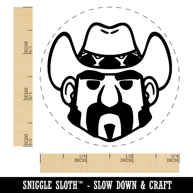 Rancher Cowboy Cartoon Head Hat Self-Inking Rubber Stamp for Stamping Ink Stamper Crafting Planners
