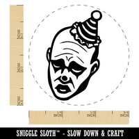 Realistic Sad Clown Man Jester Self-Inking Rubber Stamp for Stamping Ink Stamper Crafting Planners