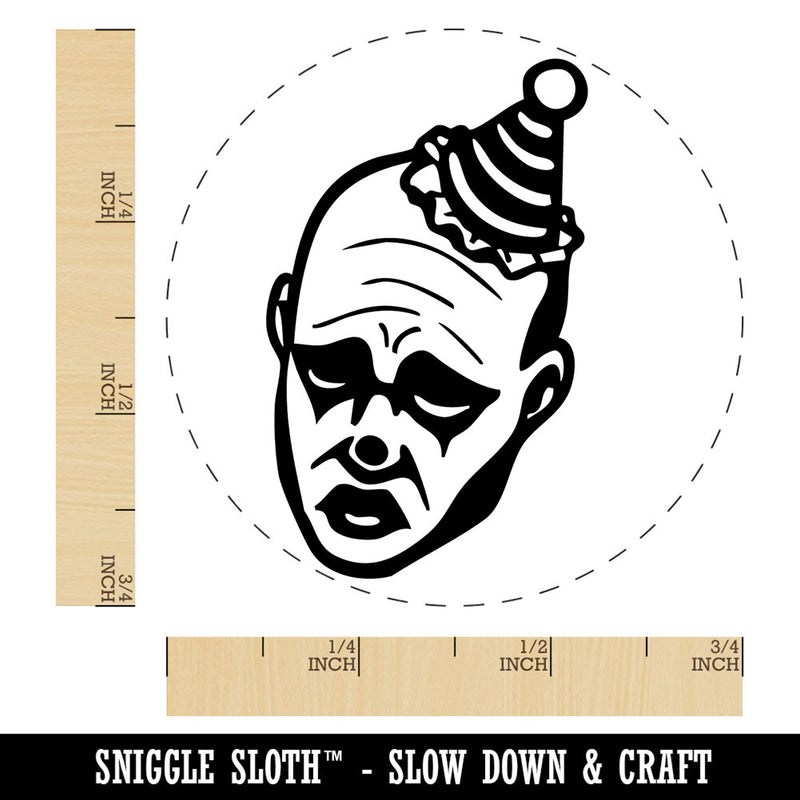 Realistic Sad Clown Man Jester Self-Inking Rubber Stamp for Stamping Ink Stamper Crafting Planners