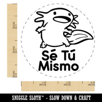Se Tu Mismo Axolotl Spanish Be Yourself Teacher Stamp Self-Inking Rubber Stamp for Stamping Ink Stamper