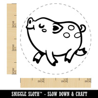 Strutting Cartoon Pig Piglet Pork Self-Inking Rubber Stamp for Stamping Ink Stamper Crafting Planners