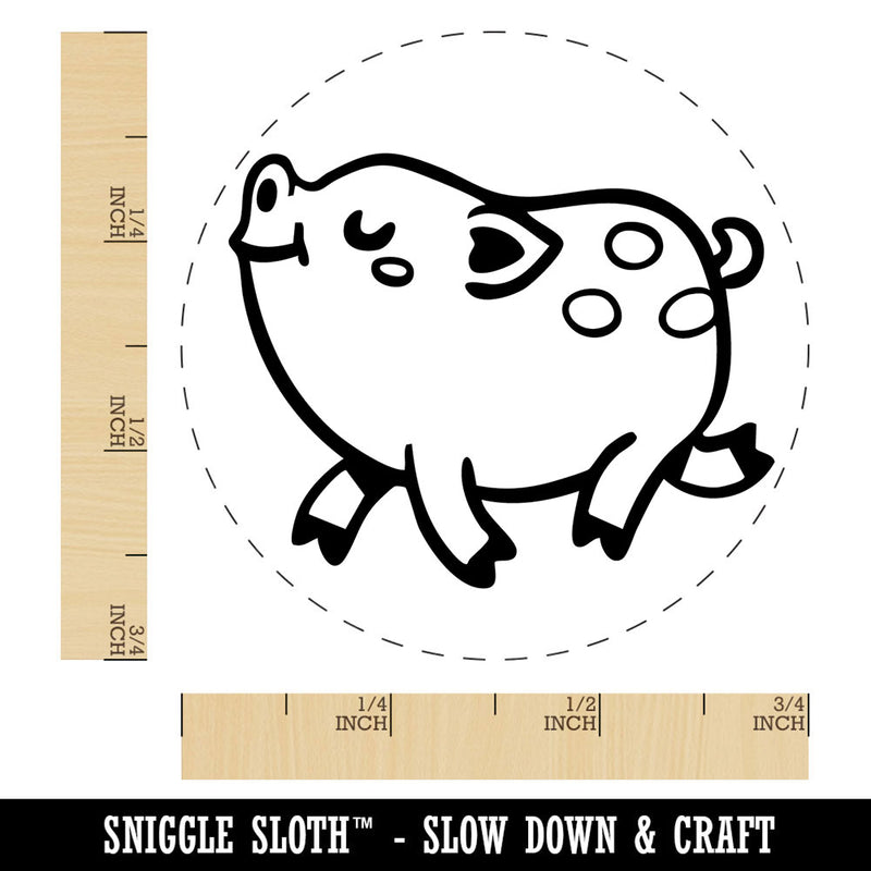 Strutting Cartoon Pig Piglet Pork Self-Inking Rubber Stamp for Stamping Ink Stamper Crafting Planners