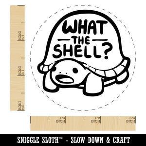 What the Shell Surprised Shocked Turtle Cute Self-Inking Rubber Stamp for Stamping Ink Stamper Crafting Planners