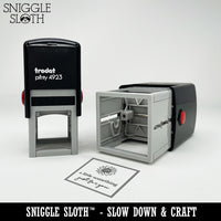 Christmas Bow Present Self-Inking Rubber Stamp Ink Stamper