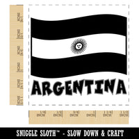 Argentina with Waving Flag Cute Self-Inking Rubber Stamp Ink Stamper