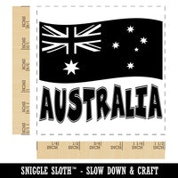 Australia with Waving Flag Cute Self-Inking Rubber Stamp Ink Stamper