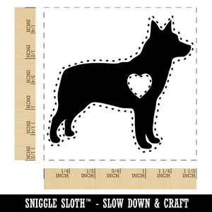 Australian Cattle Dog with Heart Self-Inking Rubber Stamp Ink Stamper