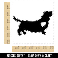 Basset Hound Dog with Heart Self-Inking Rubber Stamp Ink Stamper