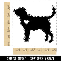 Bloodhound Dog with Heart Self-Inking Rubber Stamp Ink Stamper