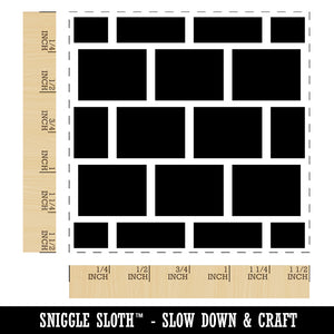 Brick Wall Rectangle Pattern Background Self-Inking Rubber Stamp Ink Stamper