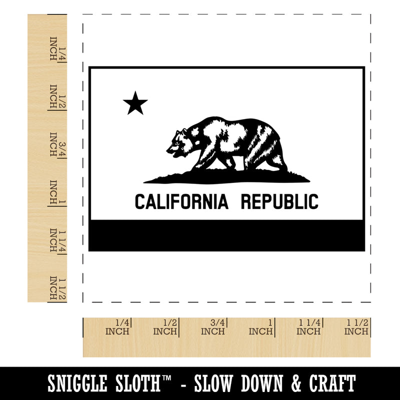 California Flag Self-Inking Rubber Stamp Ink Stamper