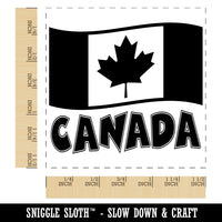 Canada with Waving Flag Cute Self-Inking Rubber Stamp Ink Stamper