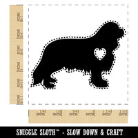 Cavalier King Charles Spaniel Dog with Heart Self-Inking Rubber Stamp Ink Stamper