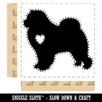 Chow Chow Dog with Heart Self-Inking Rubber Stamp Ink Stamper