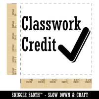 Classwork Credit Check Mark Teacher Motivation Self-Inking Rubber Stamp Ink Stamper