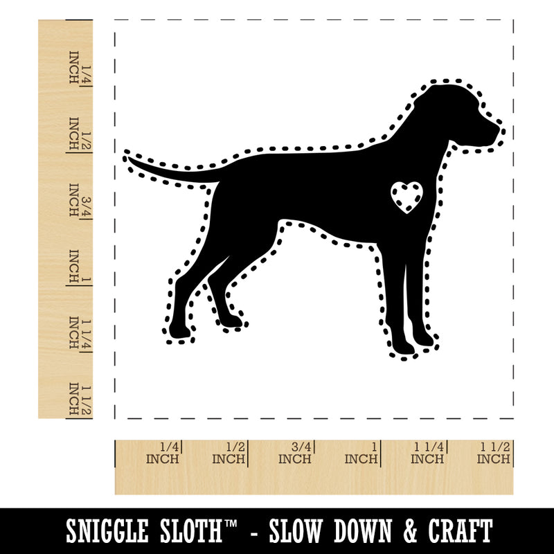 Dalmatian Dog with Heart Self-Inking Rubber Stamp Ink Stamper