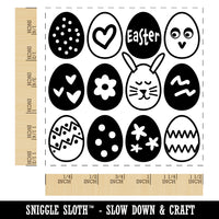 Decorated Easter Eggs Fun Self-Inking Rubber Stamp Ink Stamper