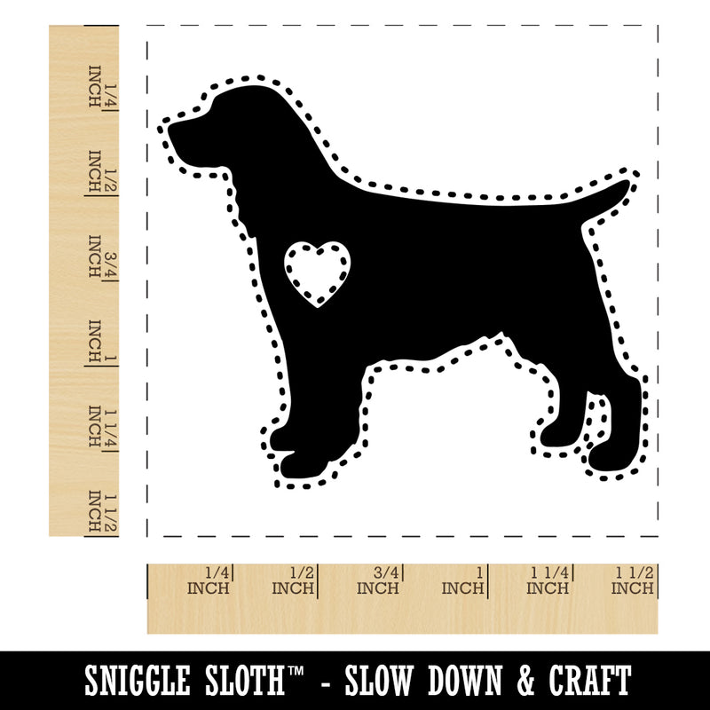 English Springer Spaniel Dog with Heart Self-Inking Rubber Stamp Ink Stamper