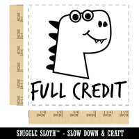 Full Credit Dinosaur Teacher Motivation Self-Inking Rubber Stamp Ink Stamper