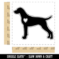German Shorthaired Pointer Dog with Heart Self-Inking Rubber Stamp Ink Stamper