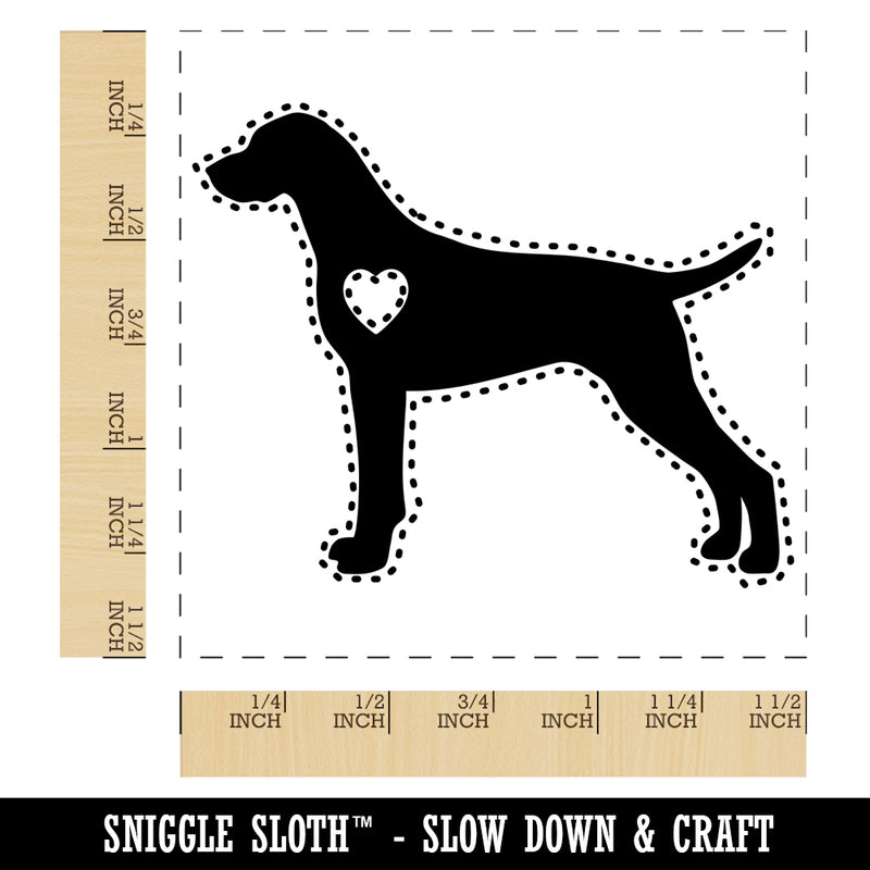 German Shorthaired Pointer Dog with Heart Self-Inking Rubber Stamp Ink Stamper