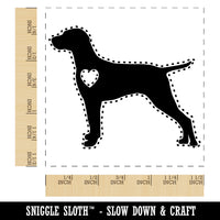 Hungarian Vizsla Dog with Heart Self-Inking Rubber Stamp Ink Stamper