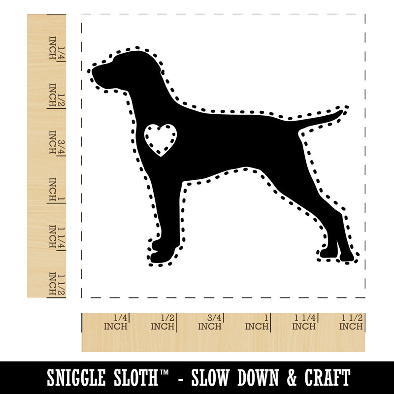 Hungarian Vizsla Dog with Heart Self-Inking Rubber Stamp Ink Stamper