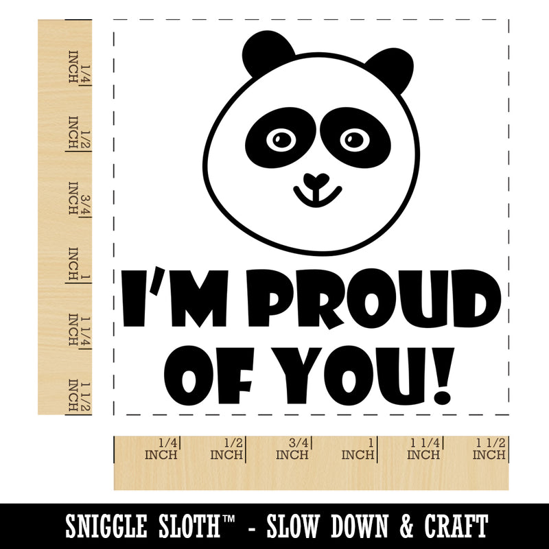 I'm Proud of You Happy Panda Teacher Motivation Self-Inking Rubber Stamp Ink Stamper